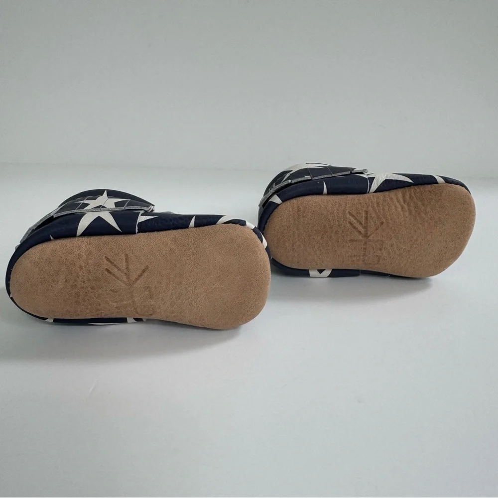 Freshly Picked Star Spangled Baby Moccasin Size 2 (6-12 Months)